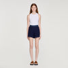 Short de talle alto de ganchillo
