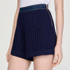 Short de talle alto de ganchillo