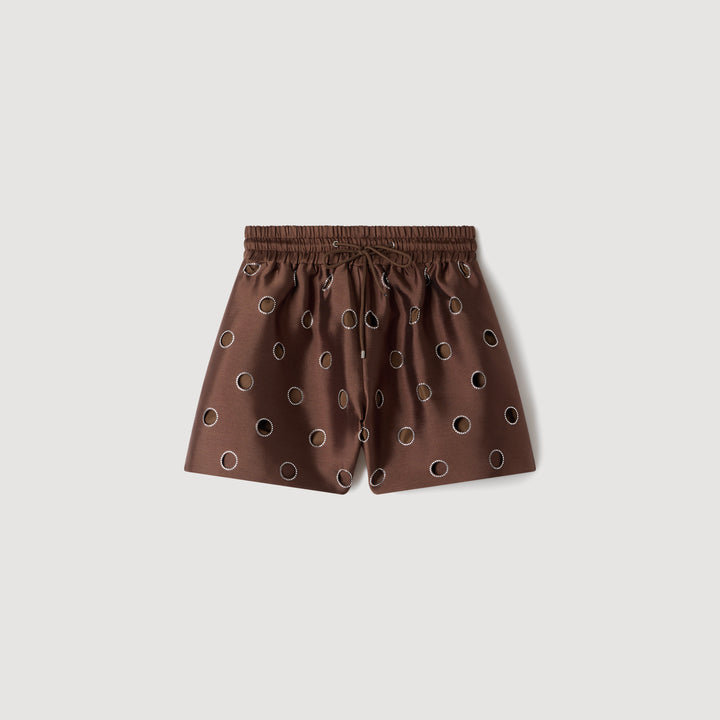 Short calado con strass
