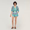 Short corto con estampado floral