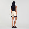 Short bordado con flores
