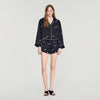 Short bordado con perlas y strass