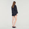 Short bordado con perlas y strass