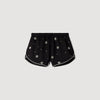 Short bordado con perlas y strass