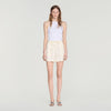 Short bordado con piedras y strass