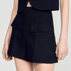 Short de lana de talle alto