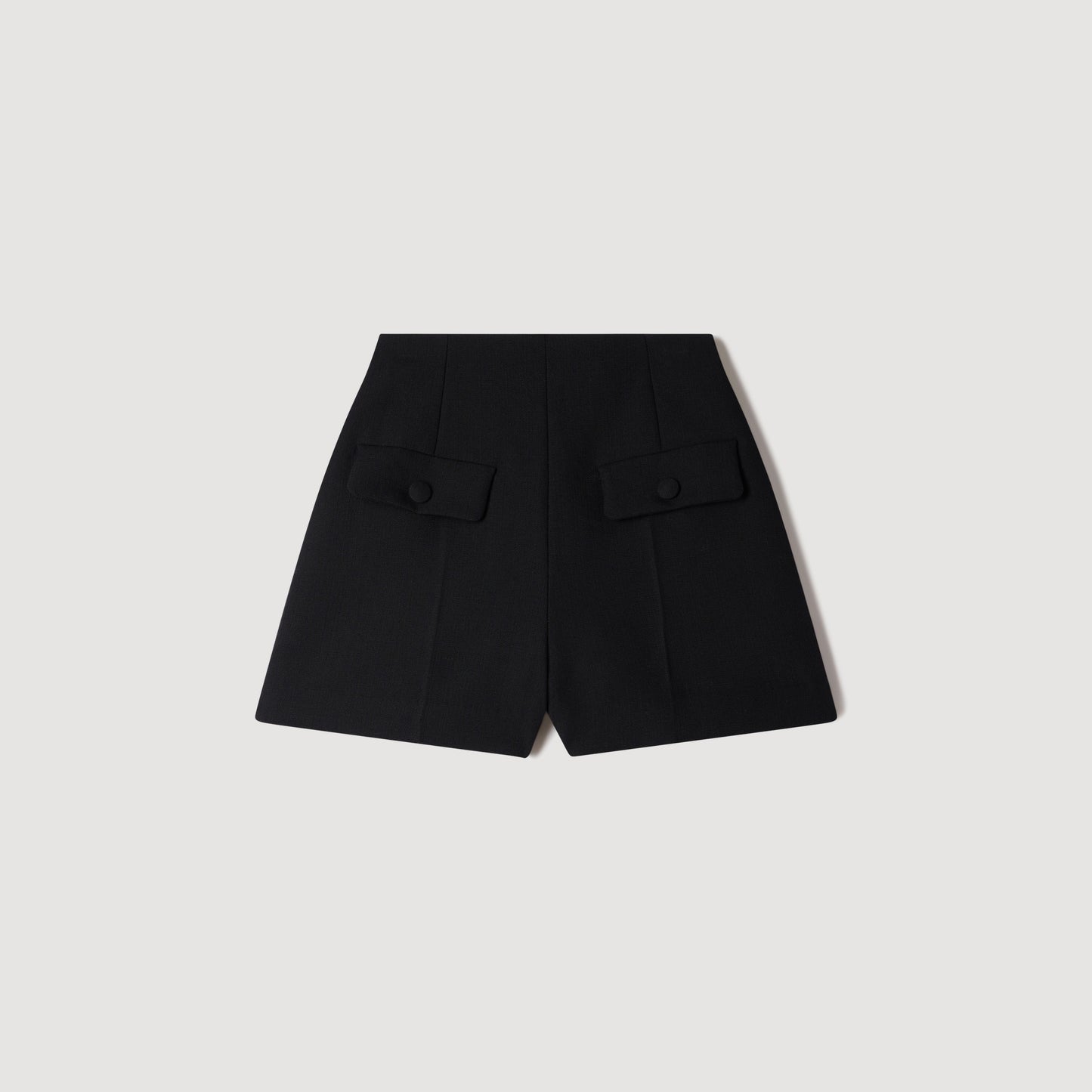 Short de lana de talle alto