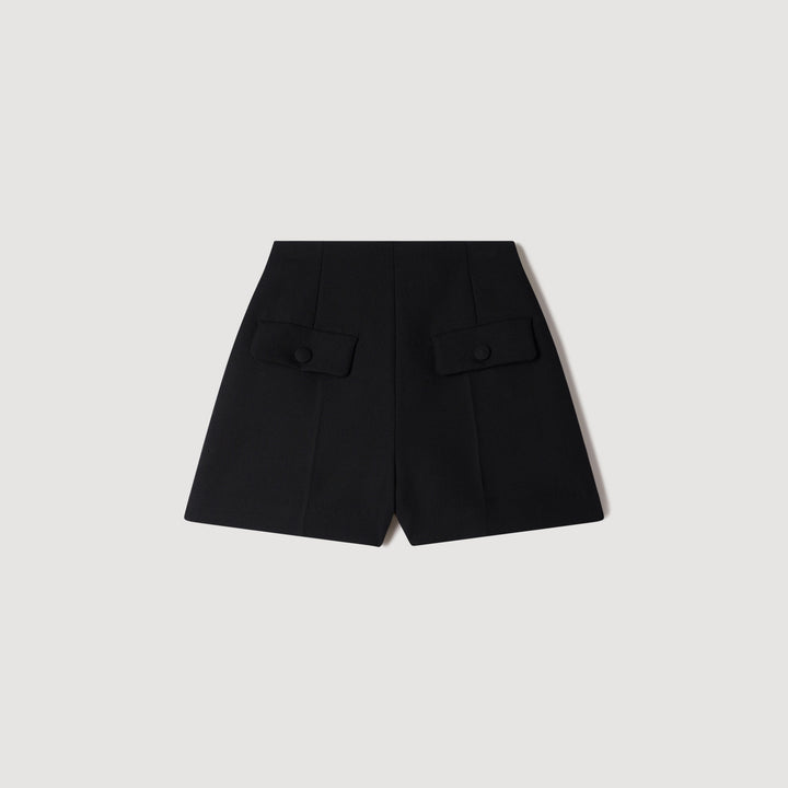 Short de lana de talle alto