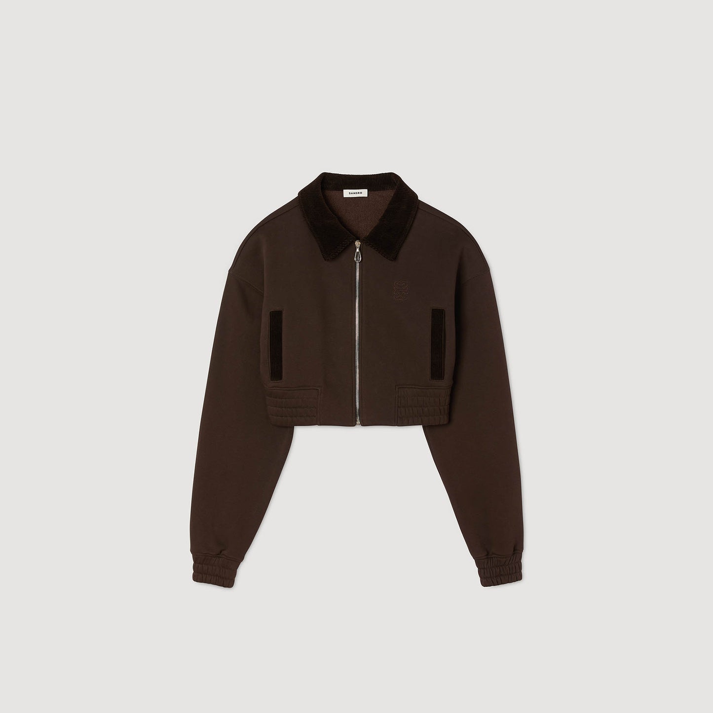 Sudadera corta bicolor