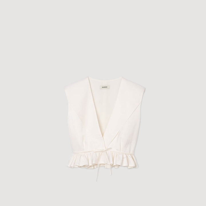Top corto con volante
