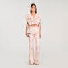 Top corto con estampado floral