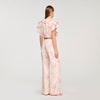 Top corto con estampado floral