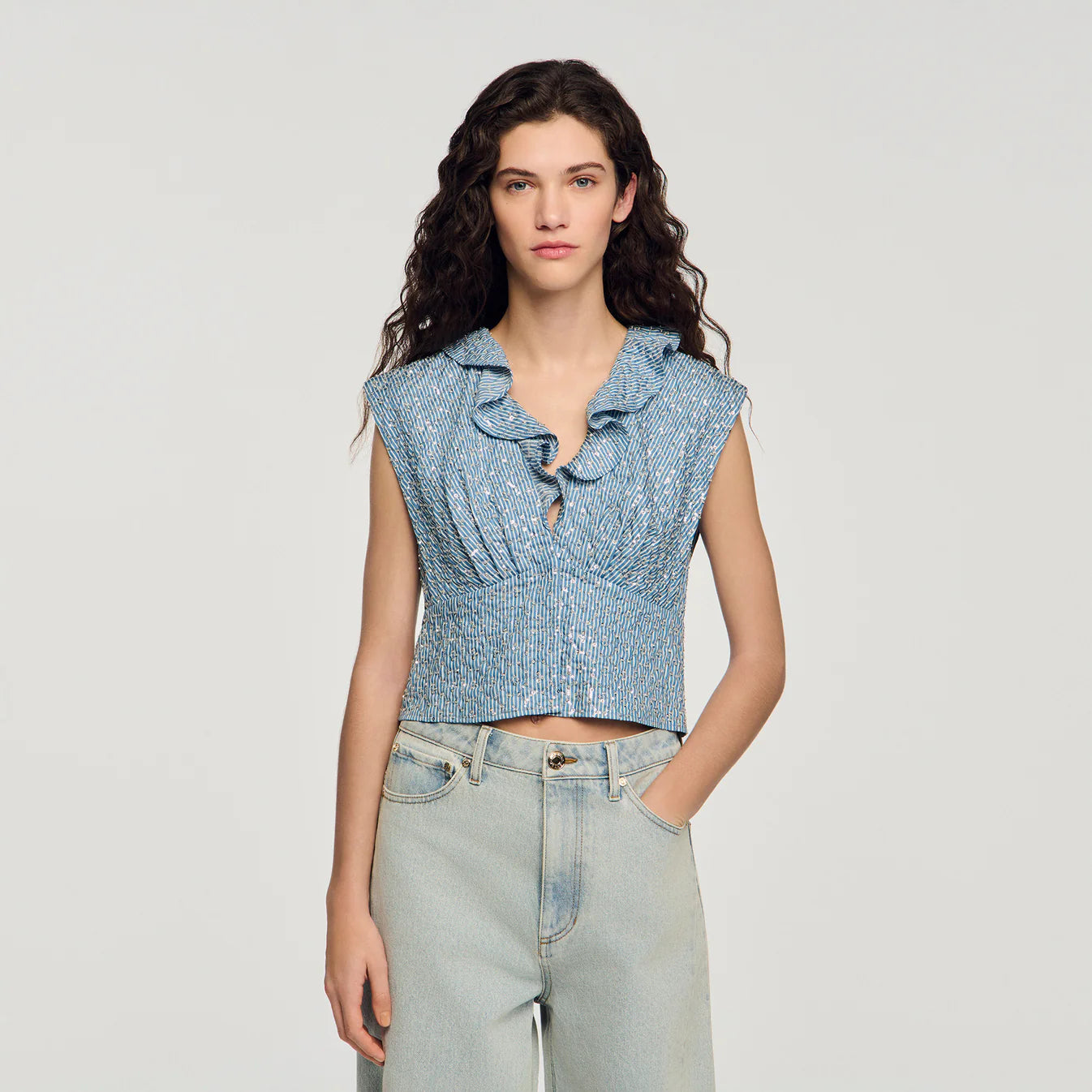 Top con lentejuelas