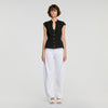 Top peplum abotonado