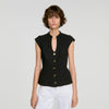 Top peplum abotonado