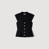 Top peplum abotonado