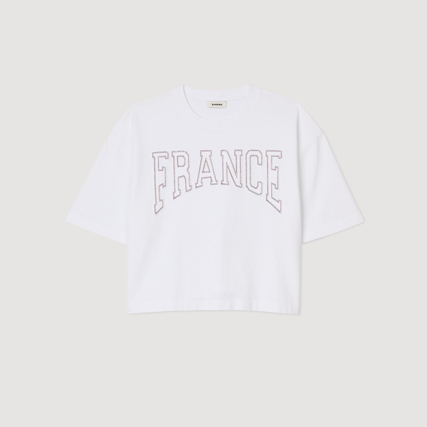 Camiseta bordada corta "France"