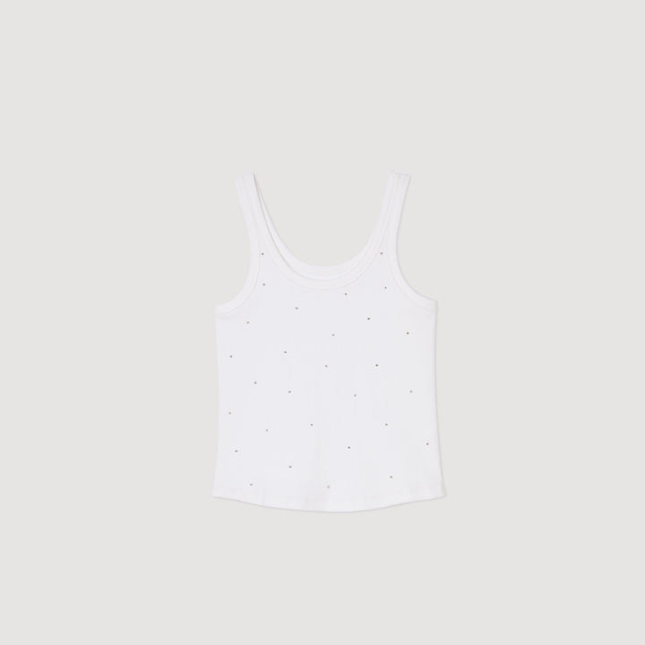 Camiseta de tirantes con strass
