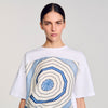 Camiseta con estampado de espirales