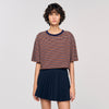 Camiseta a rayas y strass