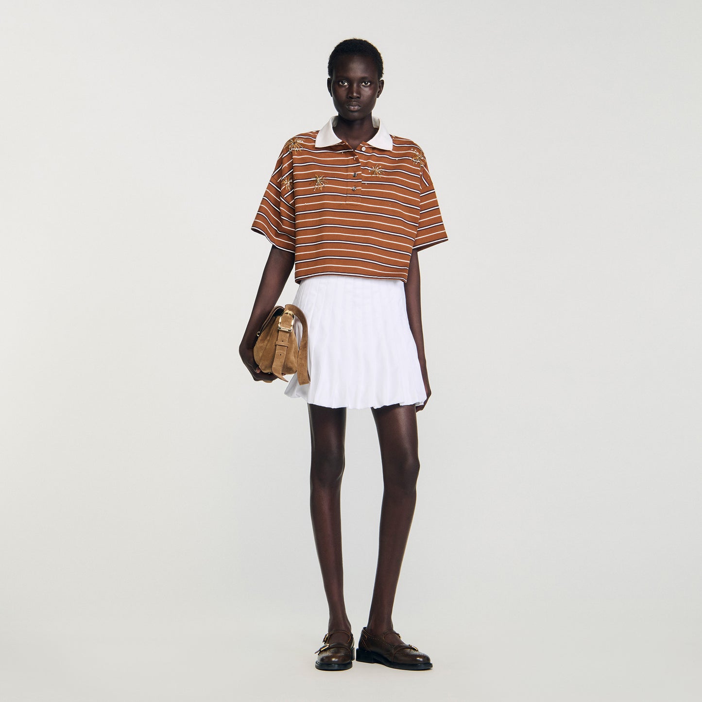 Camiseta a rayas con strass