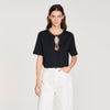 Camiseta corta con strass