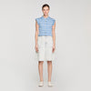 Camiseta fruncida vichy