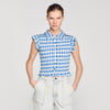 Camiseta fruncida vichy