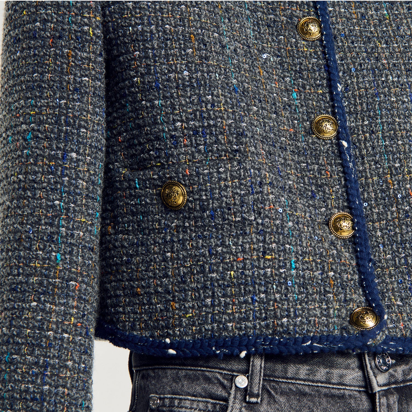 Chaqueta corta de tweed