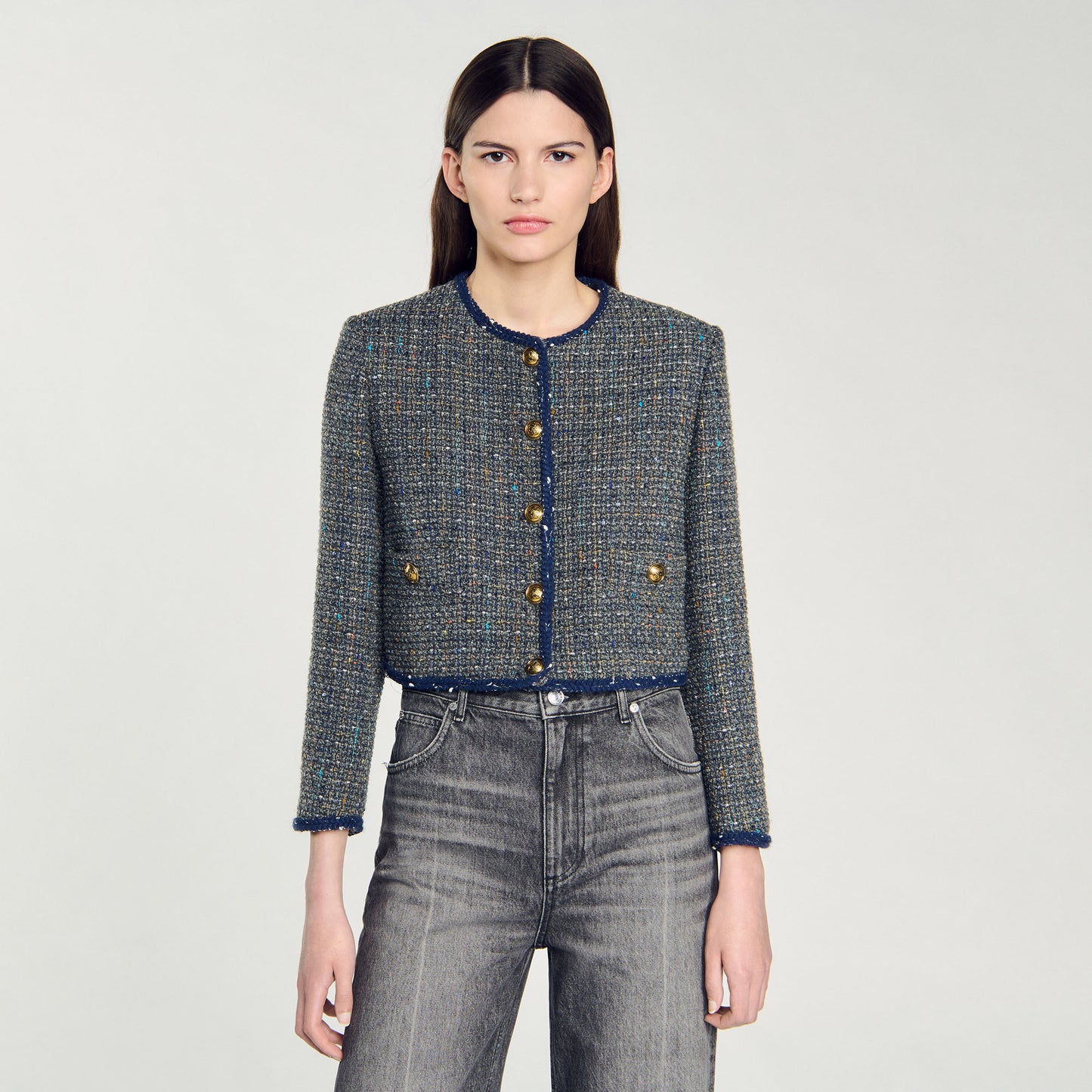 Chaqueta corta de tweed