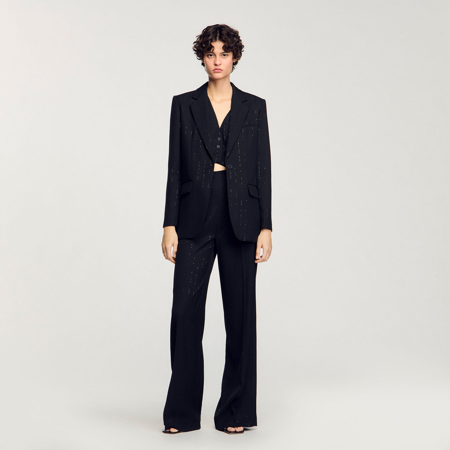 Chaqueta de traje con lentejuelas