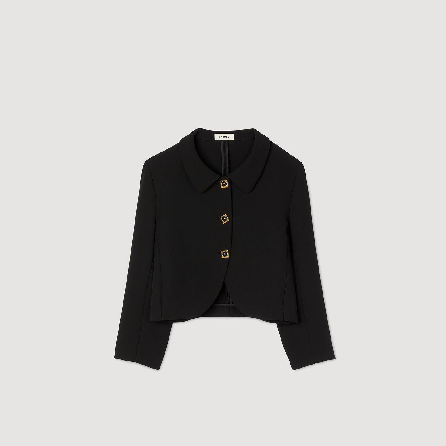 Chaqueta corta con botones de joya