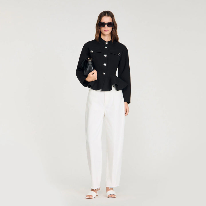 Chaqueta corta con peplum volante