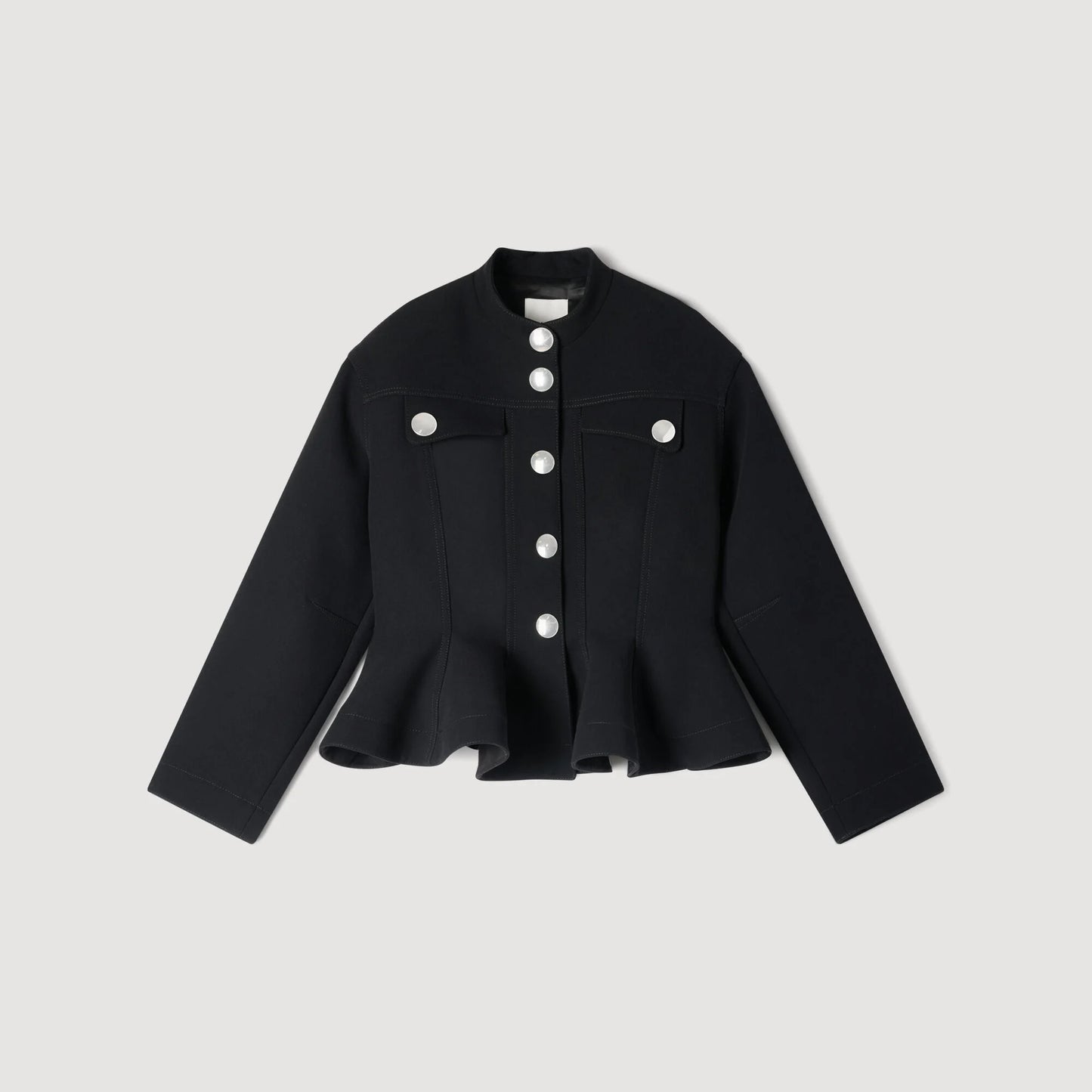 Chaqueta corta con peplum volante