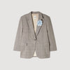 Chaqueta de lana a cuadros y broche