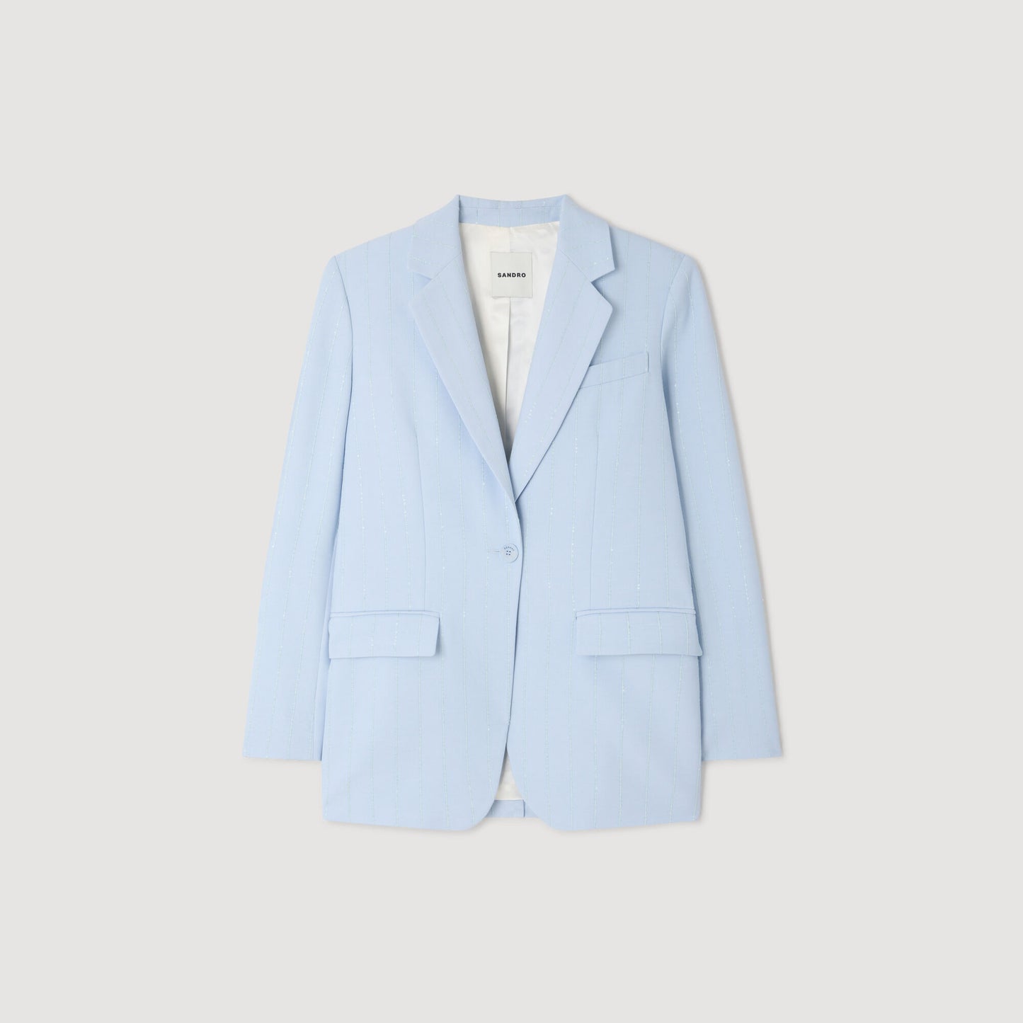 Americana con rayas de lentejuelas