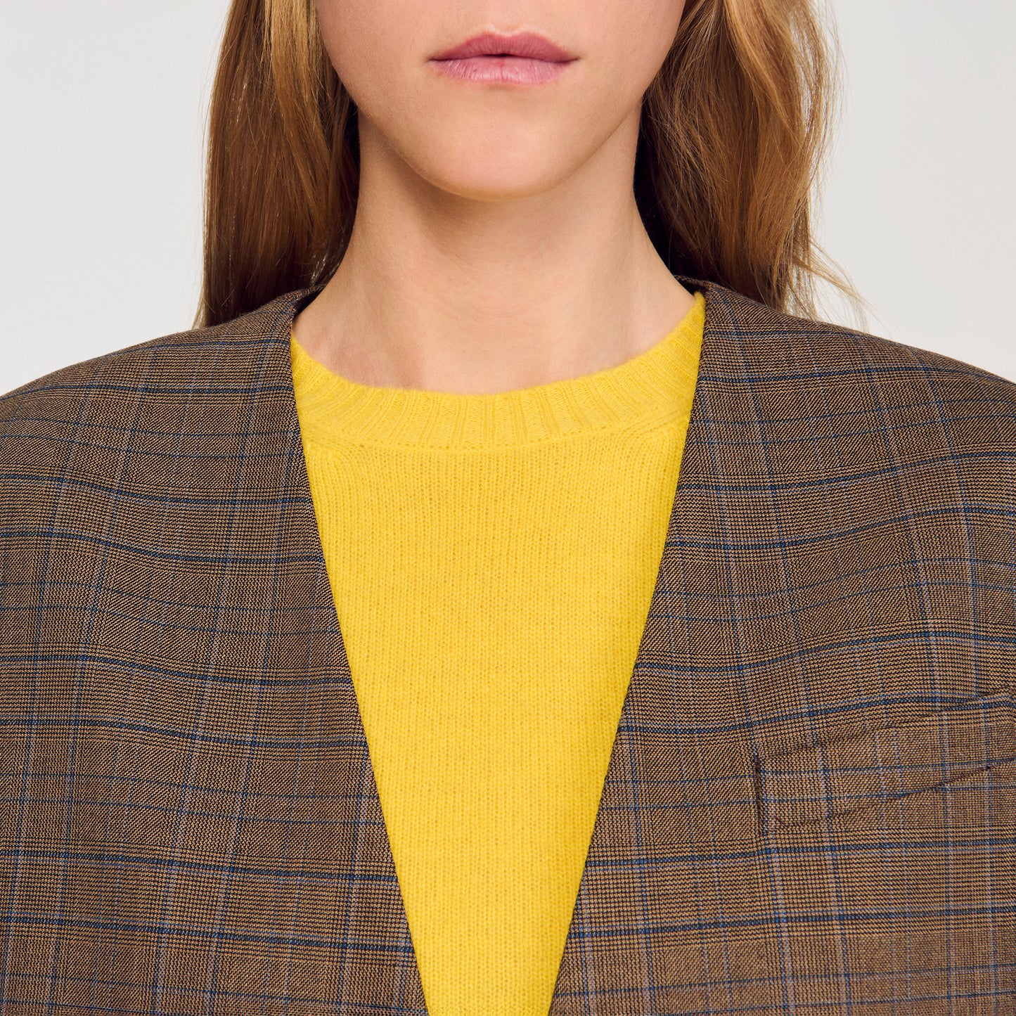 Chaqueta oversize de cuadros