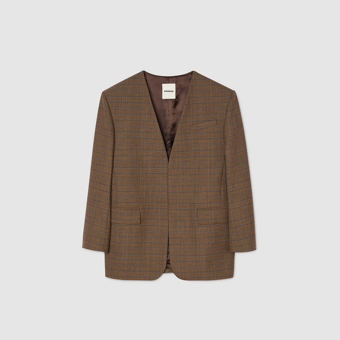 Chaqueta oversize de cuadros