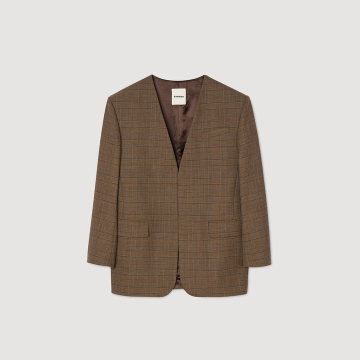 Chaqueta oversize de cuadros