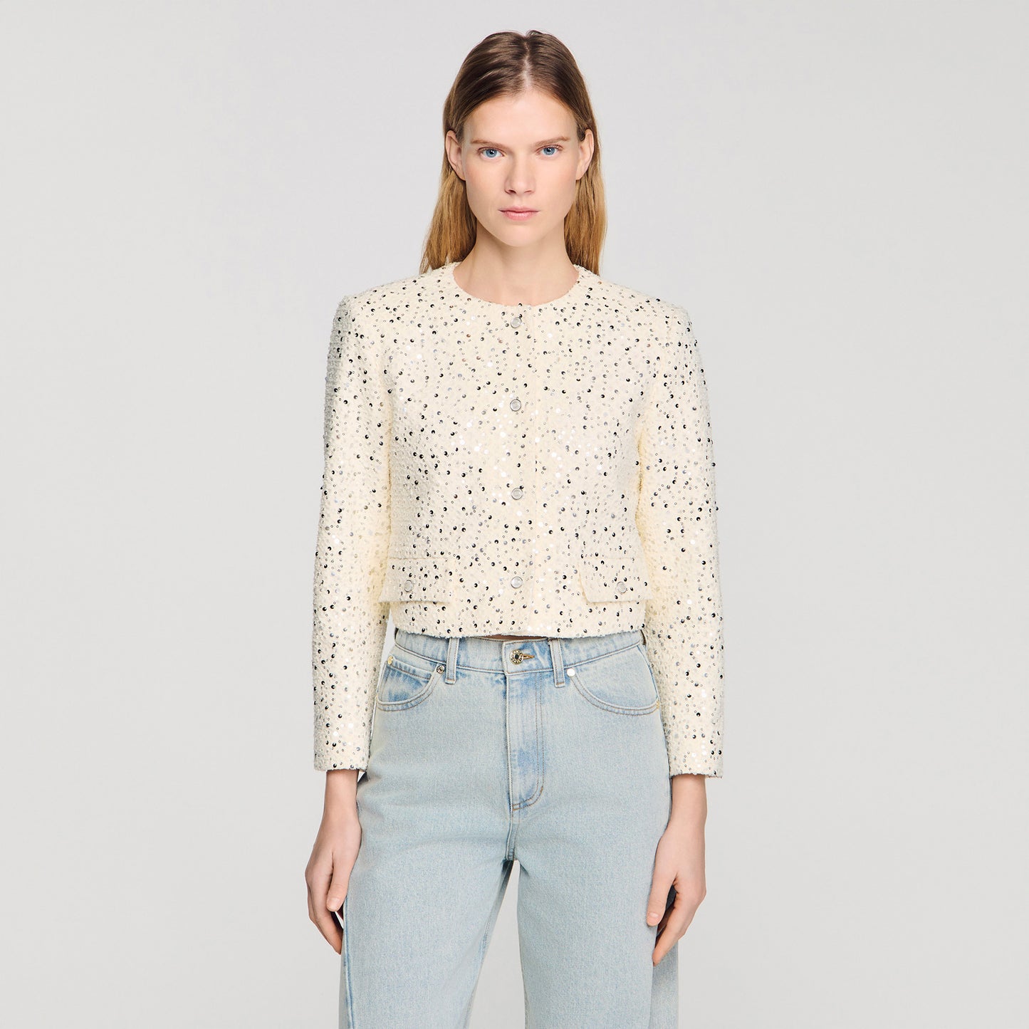 Chaqueta corta de lentejuelas