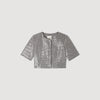 Chaqueta corta tweed pata de gallo