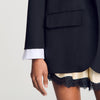 Chaqueta bimaterial satinada