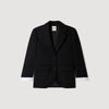 Chaqueta bimaterial satinada