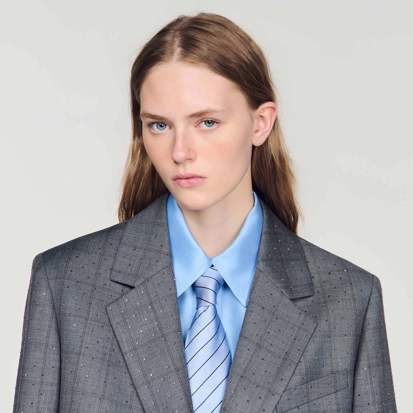 Chaqueta de cuadros de lana