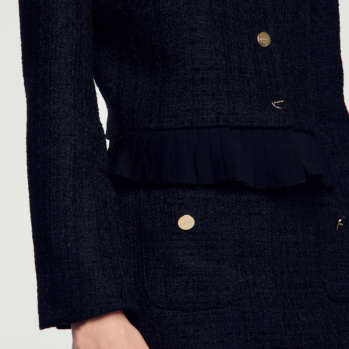 Chaqueta de tweed 2 en 1