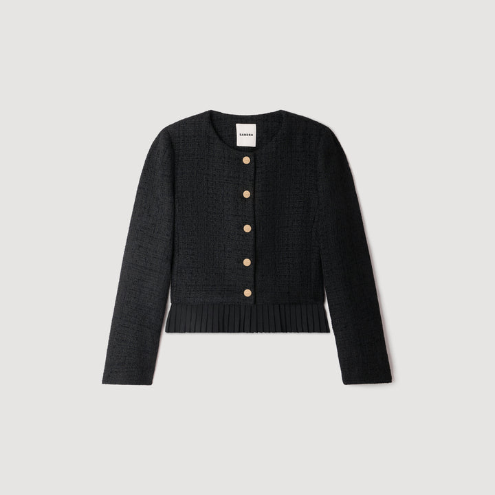 Chaqueta de tweed 2 en 1