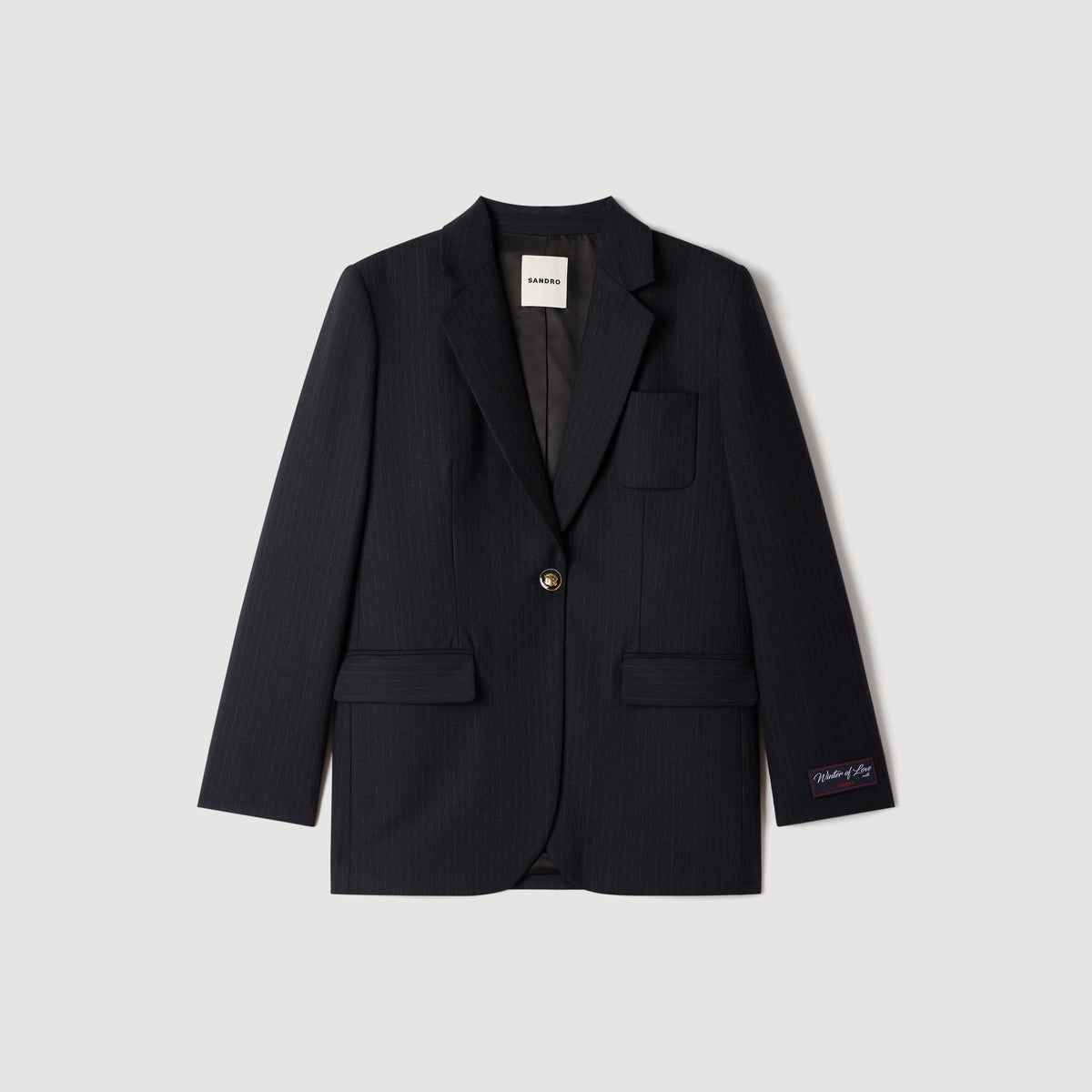 Chaqueta de lana de rayas