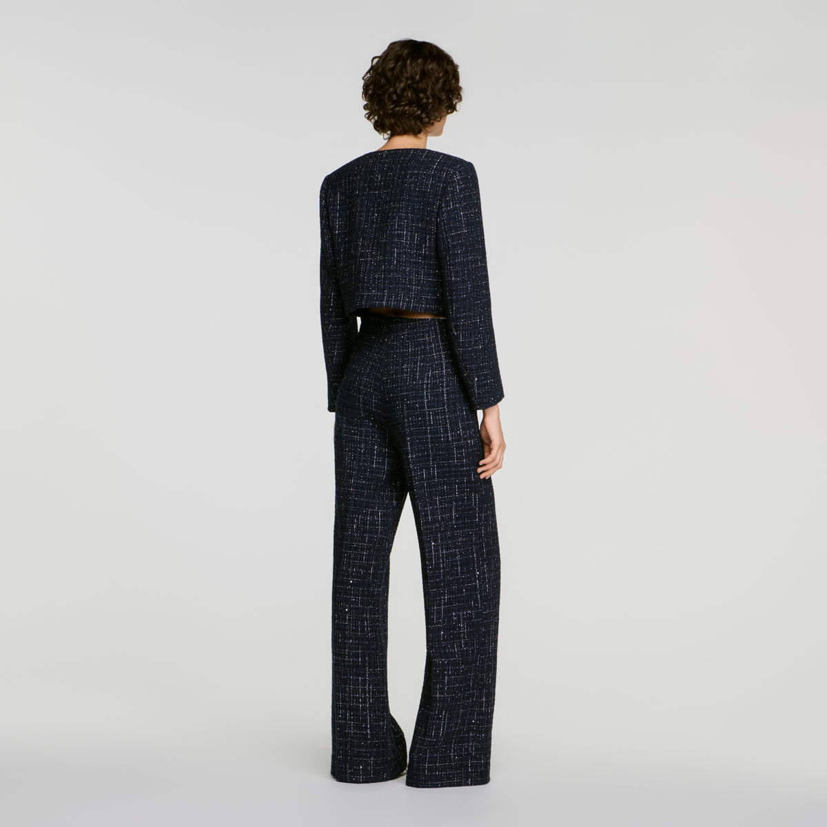 Chaqueta de tweed de fantasía