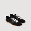 Zapatillas bajas de cuero y ante
