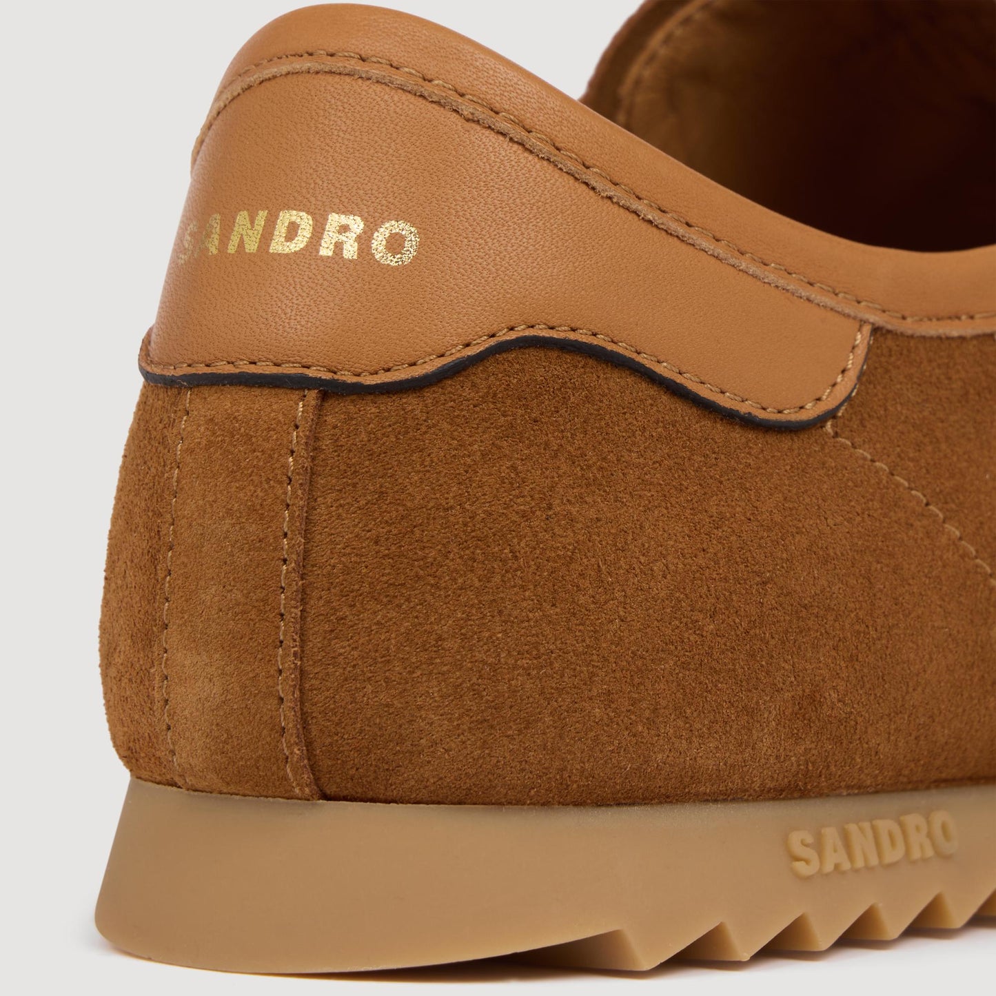 Zapatillas bajas de cuero y ante